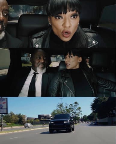 Commercial production still — car interior scene