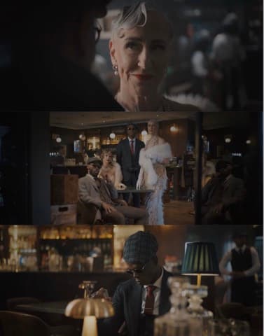 Period drama production still — bar scene